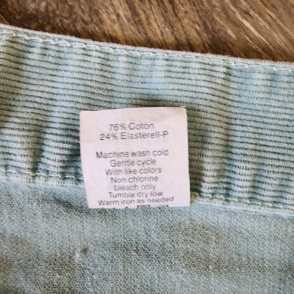 J crew size 31 toothpick pants super skinny stretch cord sage green corduory - Picture 7 of 8
